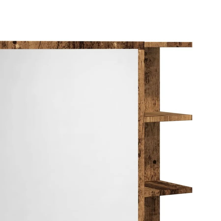 Armoire à miroir de salle de bain vieux bois 62,5x20,5x64 cm - 10