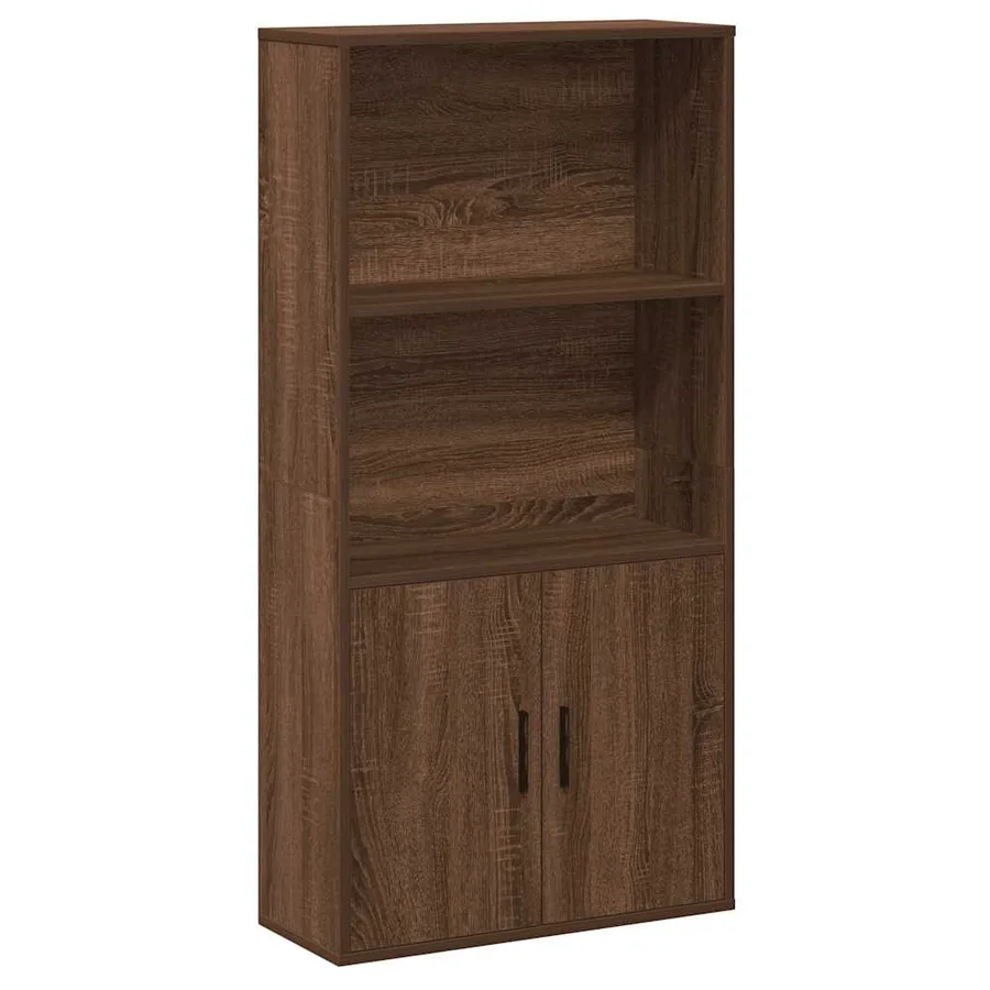 Bibliothèque chêne marron 60x24x120 cm bois d'ingénierie - 2