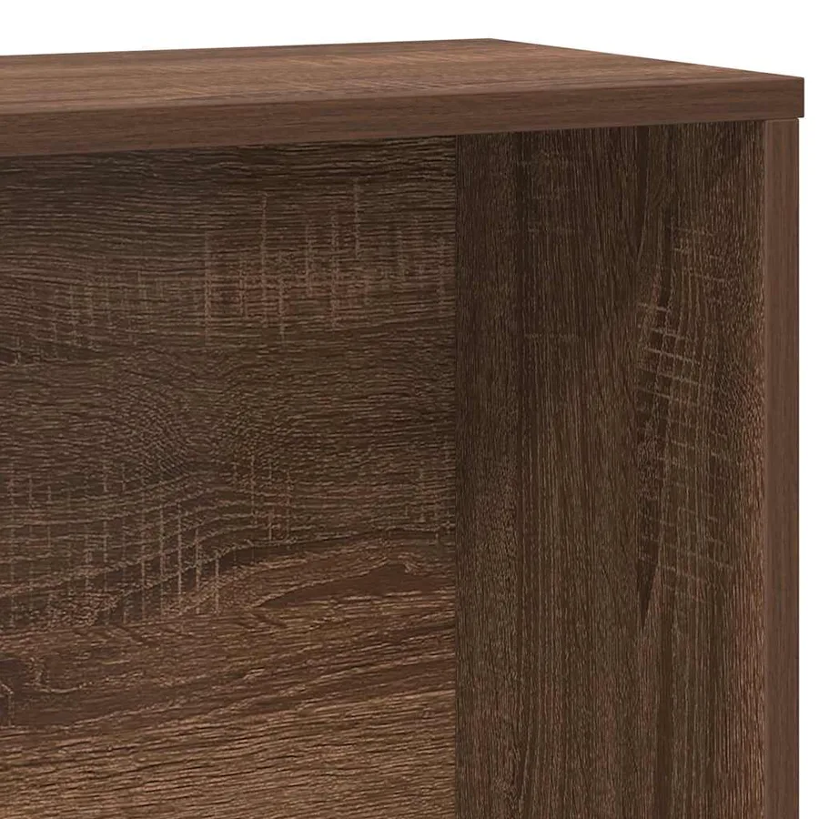 Bibliothèque chêne marron 60x24x120 cm bois d'ingénierie - 8