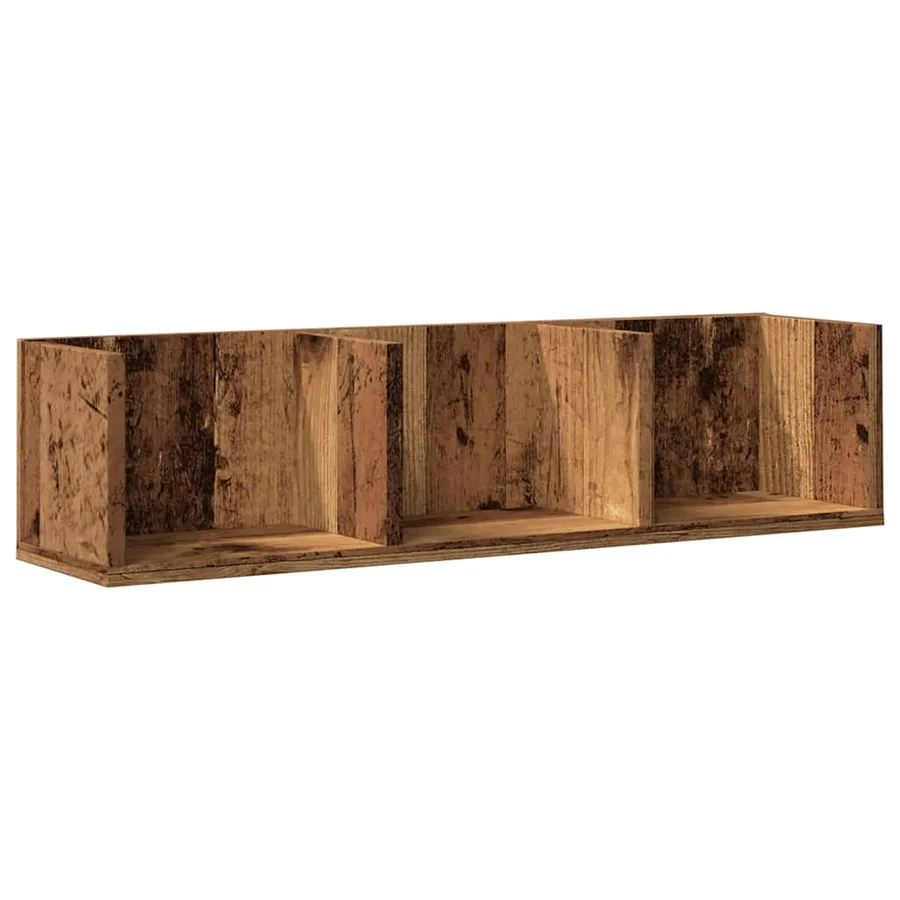 Étagère murale à CD vieux bois 75x18x18 cm bois d'ingénierie - 2