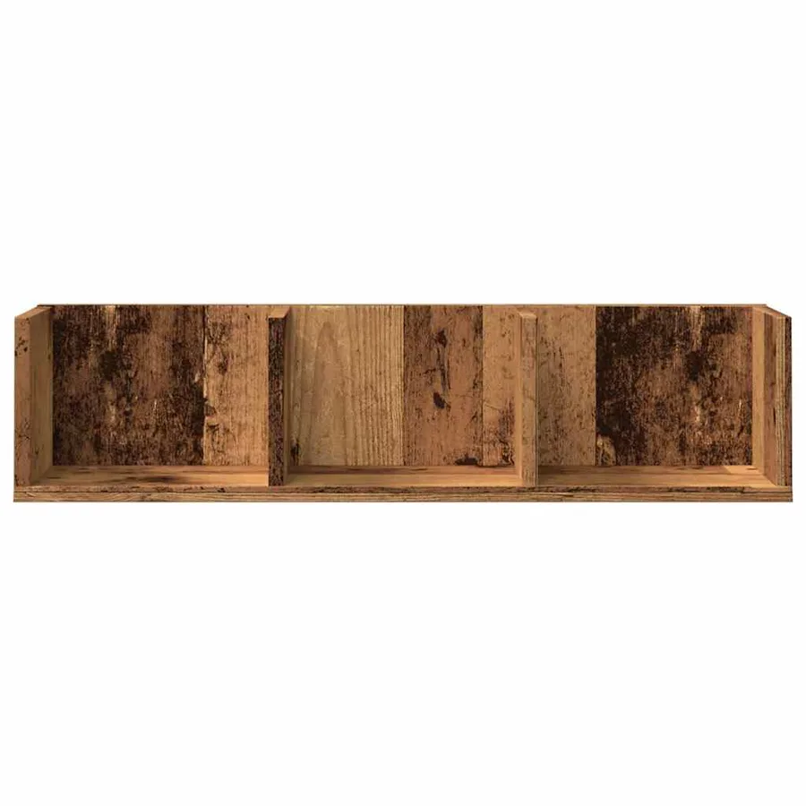 Étagère murale à CD vieux bois 75x18x18 cm bois d'ingénierie - 4