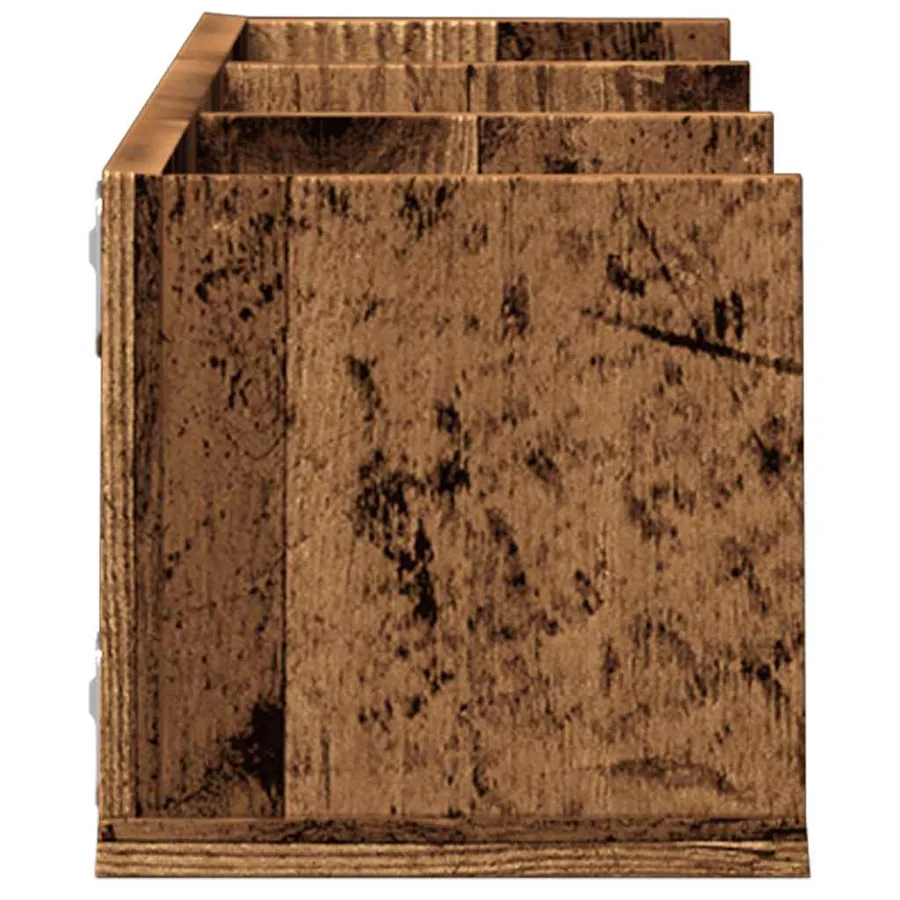 Étagère murale à CD vieux bois 75x18x18 cm bois d'ingénierie - 5