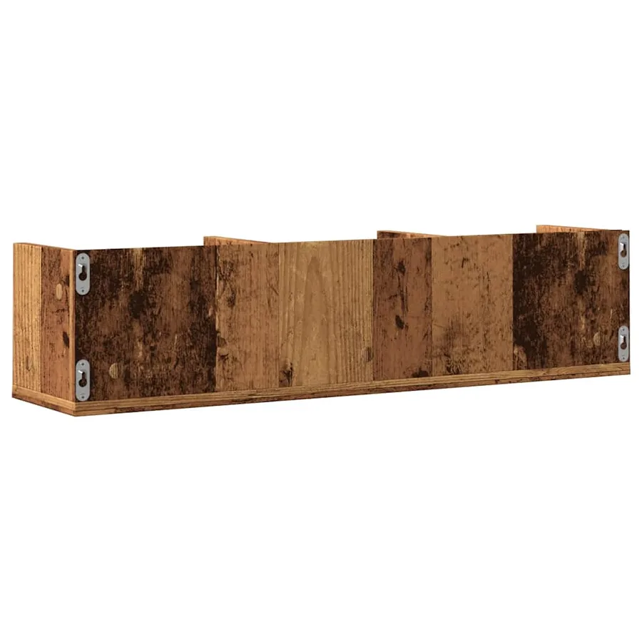 Étagère murale à CD vieux bois 75x18x18 cm bois d'ingénierie - 6
