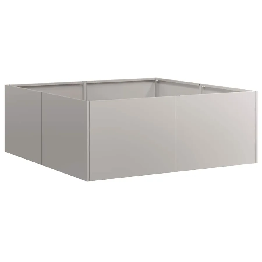 Jardinière rouillé 80x80x30 cm acier inoxydable - 4