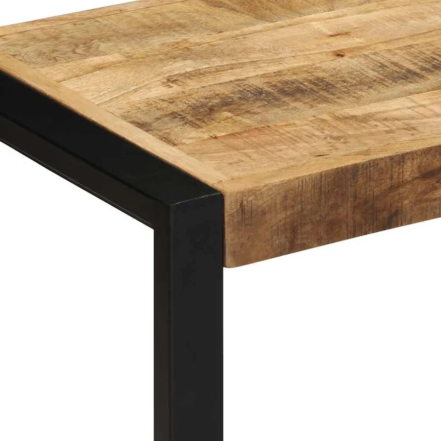 Banc 80x35x45 cm bois massif de manguier - 6