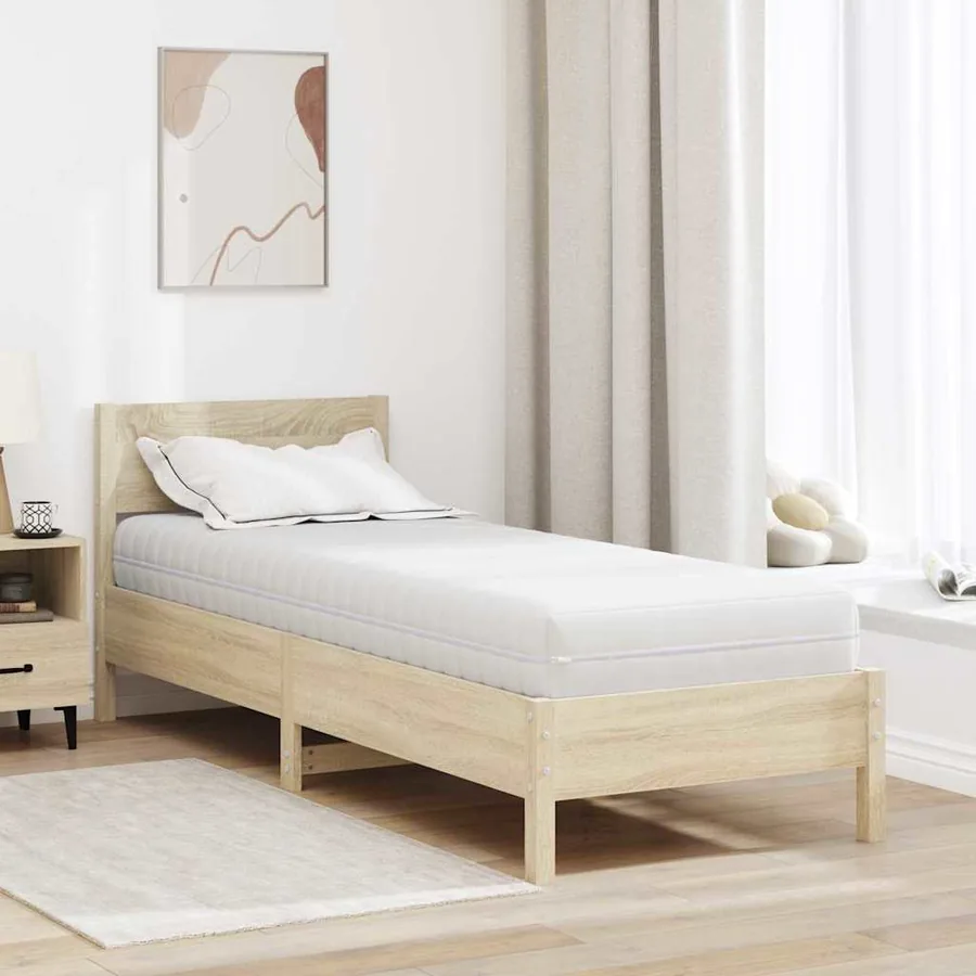 Matelas Blanc 70 x 200 cm Ressort ensaché