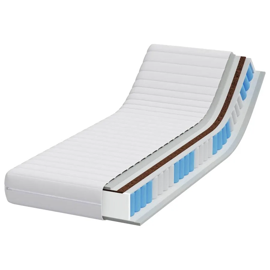 Matelas Blanc 70 x 200 cm Ressort ensaché - 3