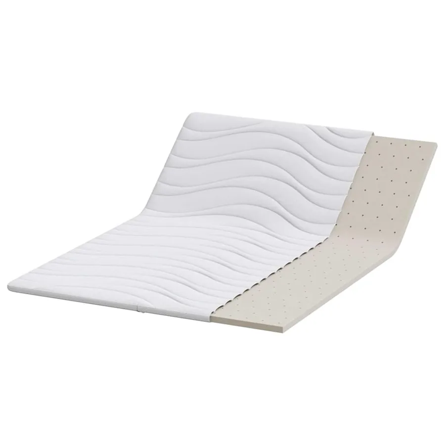 Surmatelas Blanc 140 x 190 cm Tissu en Tricot - 4