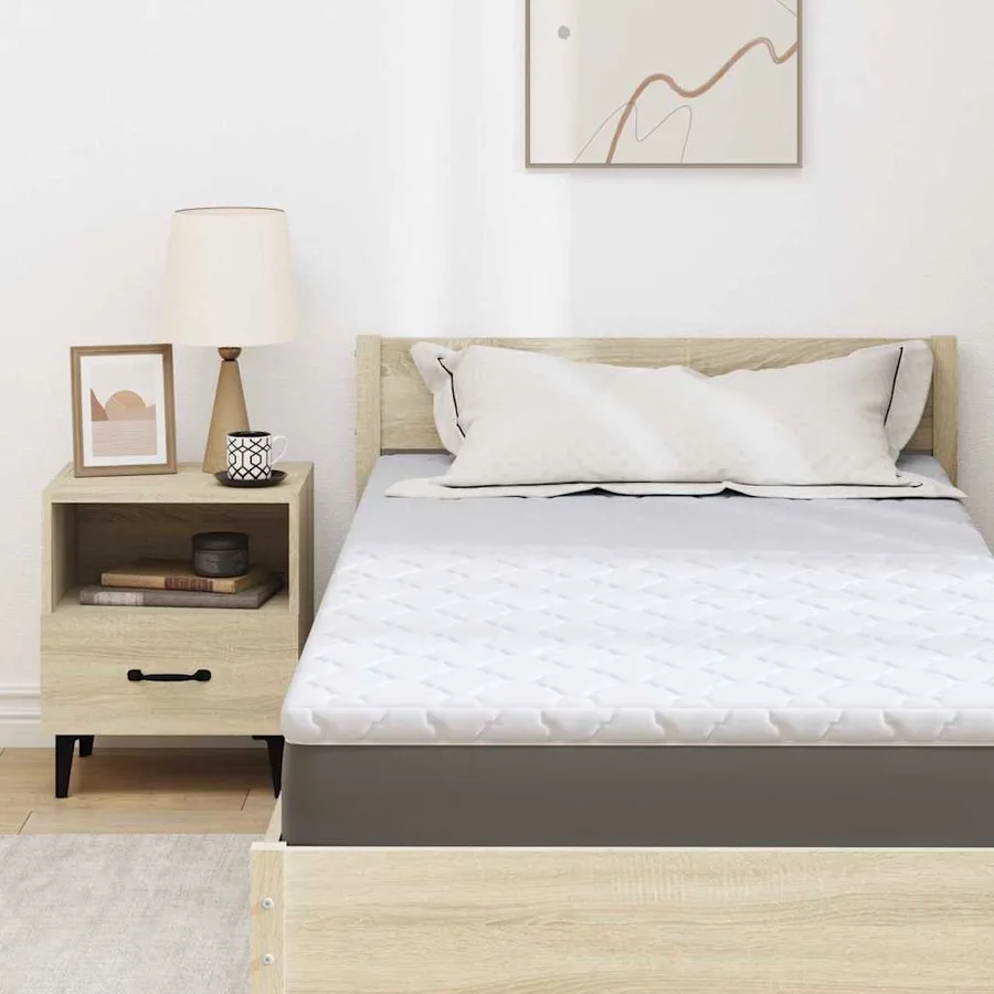 Surmatelas en Coco Blanc 120 x 200 cm Tissu jacquard - 7