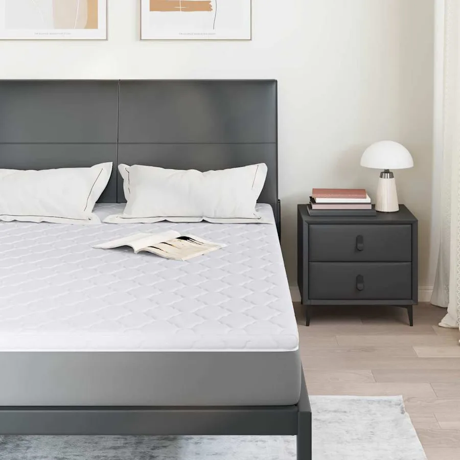 Surmatelas en Coco Blanc 140 x 200 cm Tissu jacquard - 3