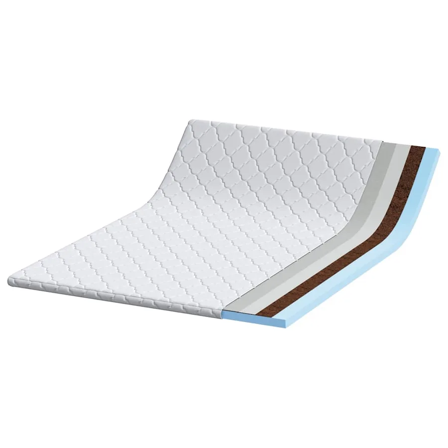 Surmatelas en Coco Blanc 140 x 200 cm Tissu jacquard - 4
