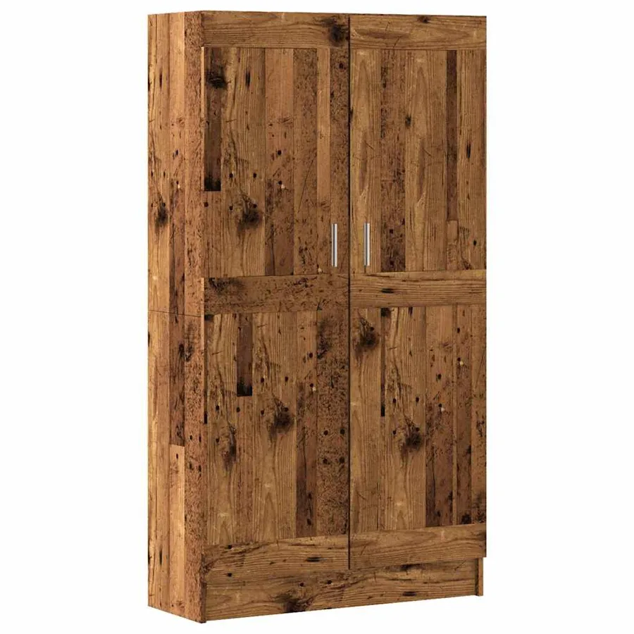 Bibliothèque vieux bois 82,5x30,5x150 cm bois d'ingénierie - 2
