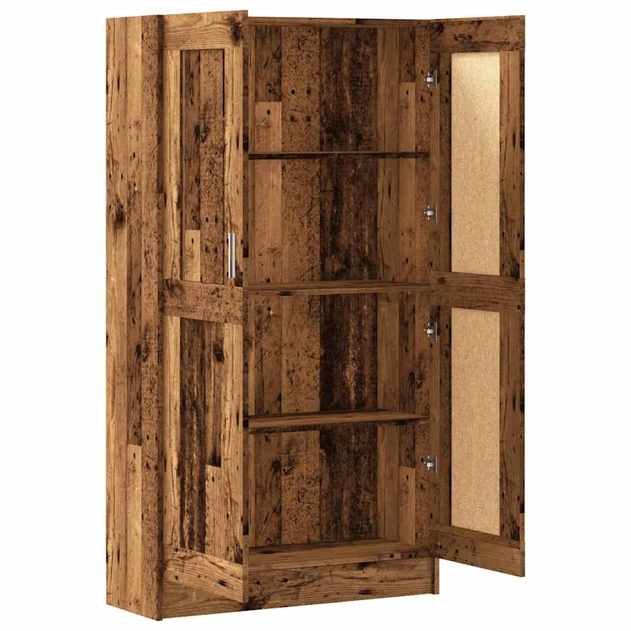 Bibliothèque vieux bois 82,5x30,5x150 cm bois d'ingénierie - 9