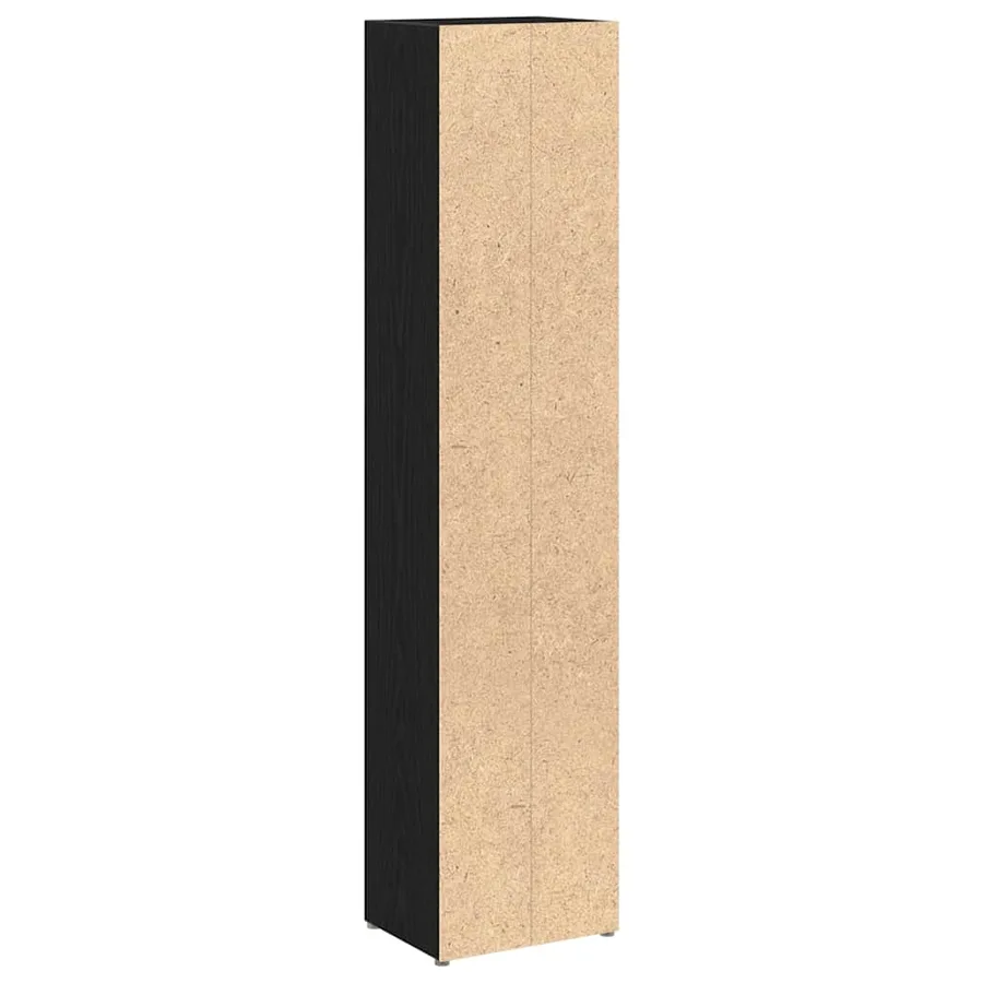 Armoires à CD 2 pcs chêne noir 21x16x93,5 cm bois d'ingénierie - 7