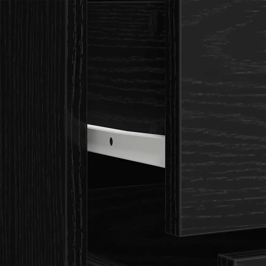 Armoire Chêne noir 80 x 52 x 180 cm Bois d'ingénierie - 11