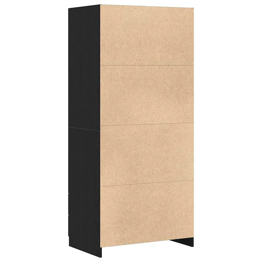 Armoire Chêne noir 80 x 52 x 180 cm Bois d'ingénierie - 6