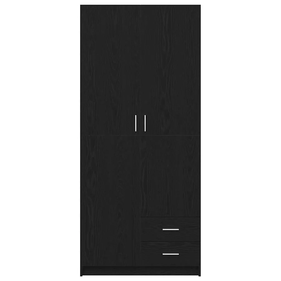 Armoire Chêne noir 80 x 52 x 180 cm Bois d'ingénierie - 7