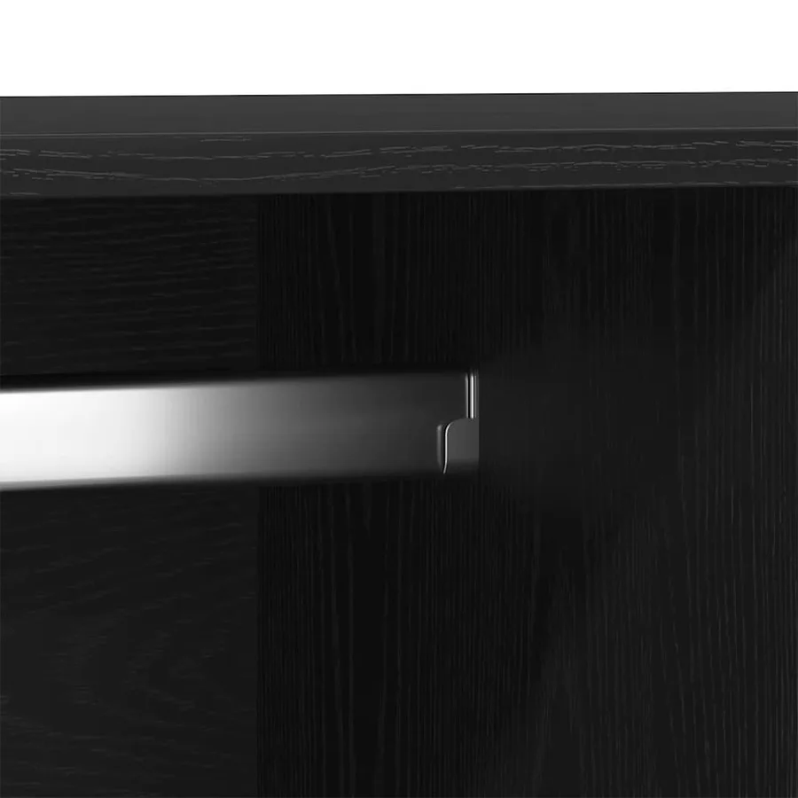 Armoire Chêne noir 80 x 52 x 180 cm Bois d'ingénierie - 8