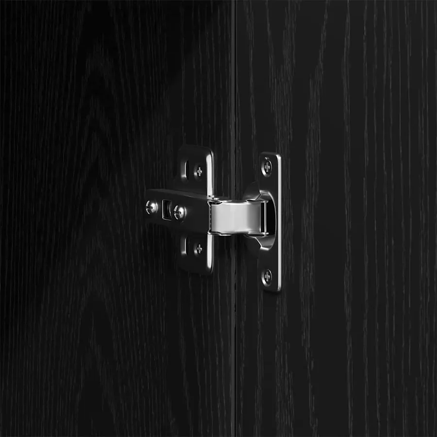 Armoire Chêne noir 80 x 52 x 180 cm Bois d'ingénierie - 9