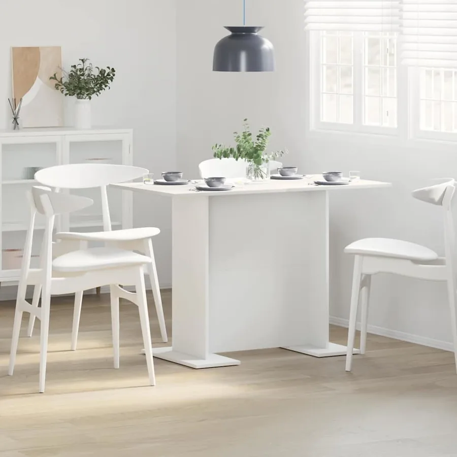 Table de salle à manger / Table de repas Blanc 110 x 60 x 75 cm