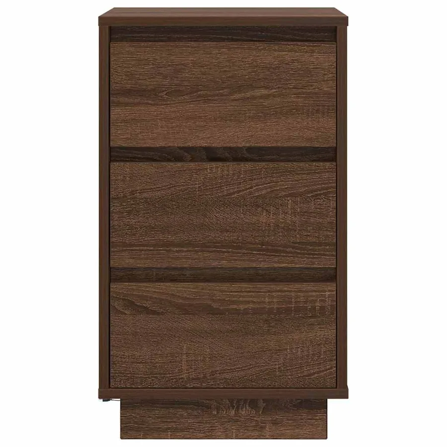 Table de chevet avec lumières LED chêne marron 38x34x65 cm - 7