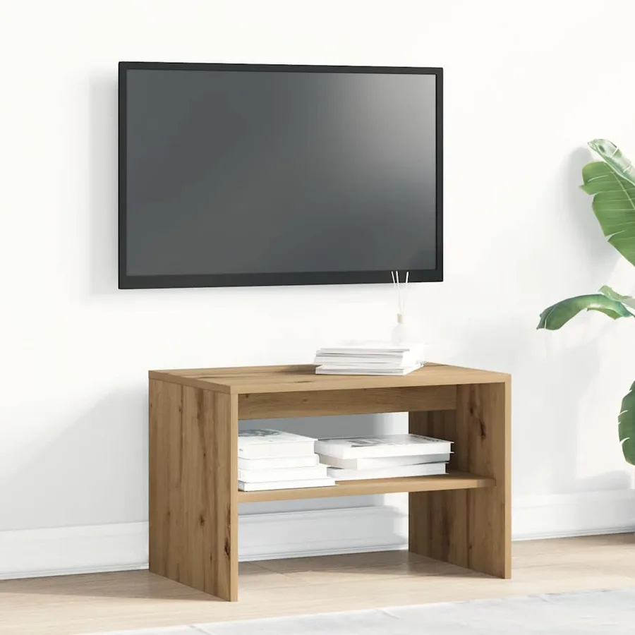 Meuble TV chêne artisanal 60x40x40 cm bois d'ingénierie - 3