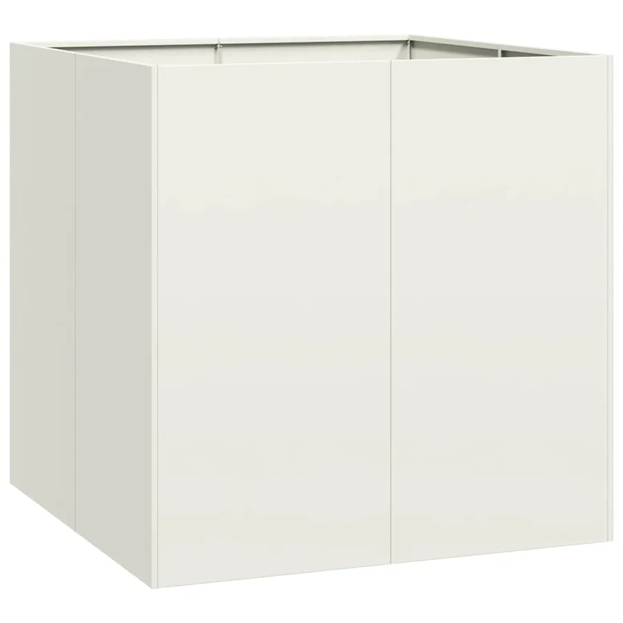 Jardinière blanc 80x80x80 cm acier - 2