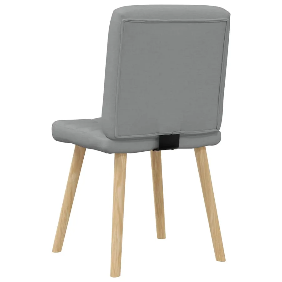 Chaises à manger lot de 4 gris clair tissu - 6