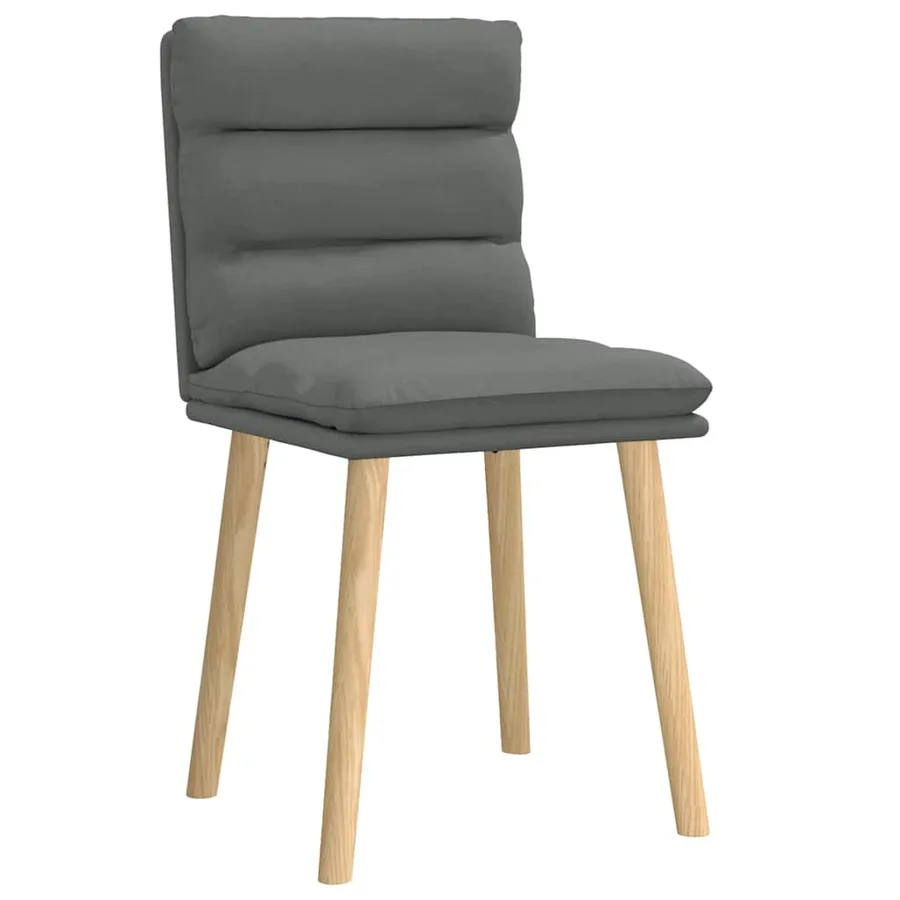 Chaises à manger lot de 2 gris foncé tissu - 3