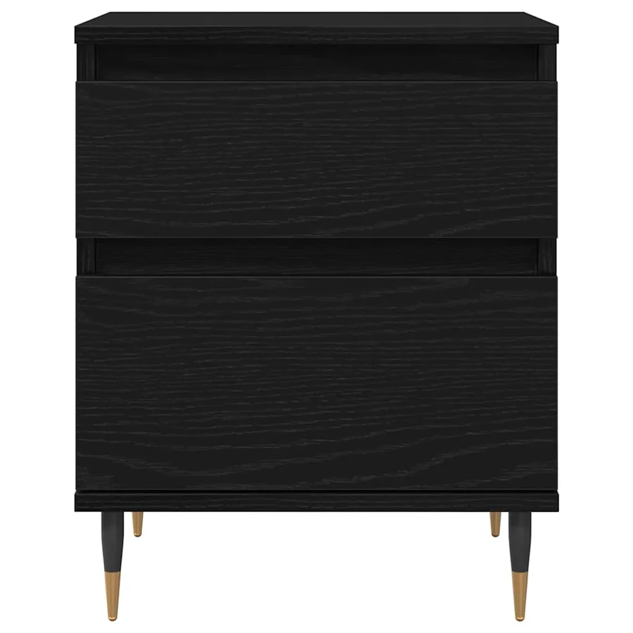 Cabinet de chevet avec tiroir 2 pcs Chêne noir 40 x 35 x 50 cm - 7