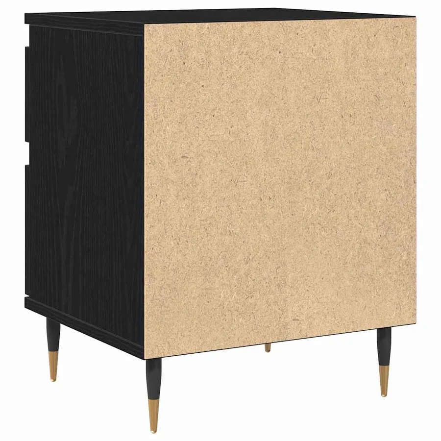 Cabinet de chevet avec tiroir 2 pcs Chêne noir 40 x 35 x 50 cm - 9