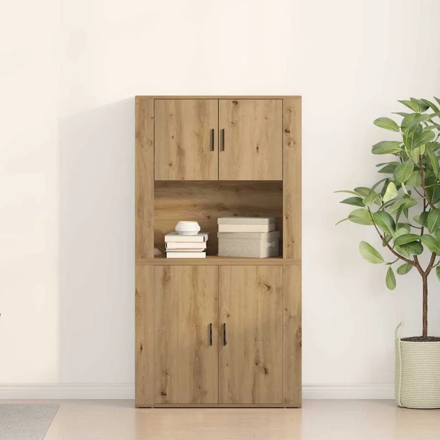 Haut Armoire Chêne artisanal 80 x 33 x 150 cm Bois d'ingénierie - 4