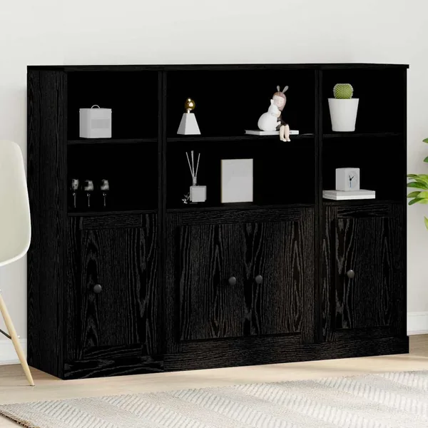 Haut Armoire Chêne noir 132 x 35,5 x 103,5 cm Bois d'ingénierie