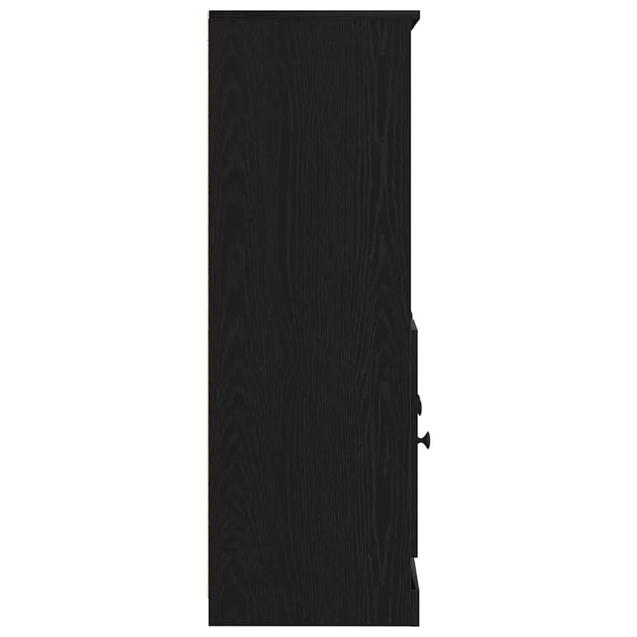 Haut Armoire Chêne noir 132 x 35,5 x 103,5 cm Bois d'ingénierie - 9