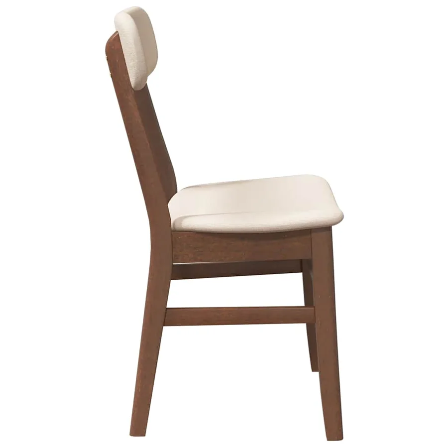 Chaises à manger coussins 2 pcs marron bois massif caoutchouc - 6