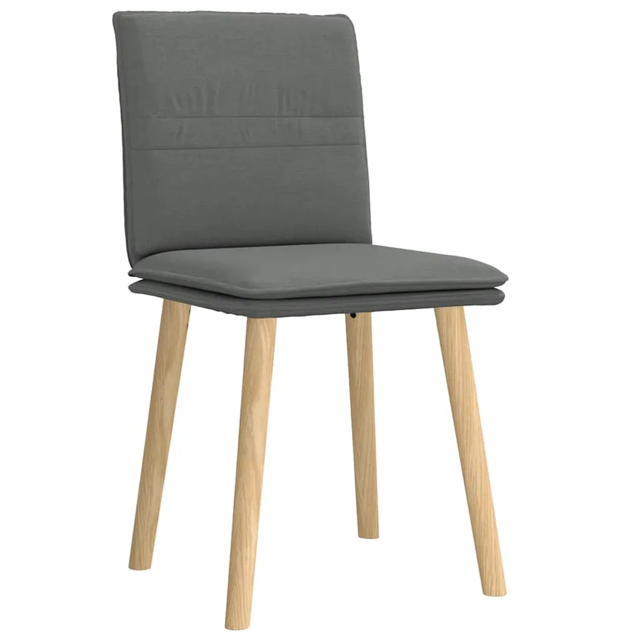 Chaises à manger lot de 2 gris foncé tissu - 3