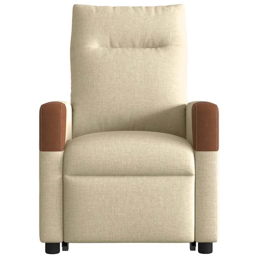 Fauteuil inclinable Crème Tissu - 5