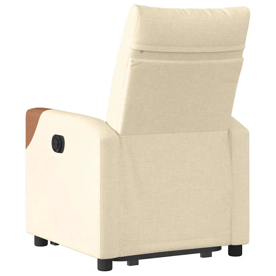 Fauteuil inclinable Crème Tissu - 7