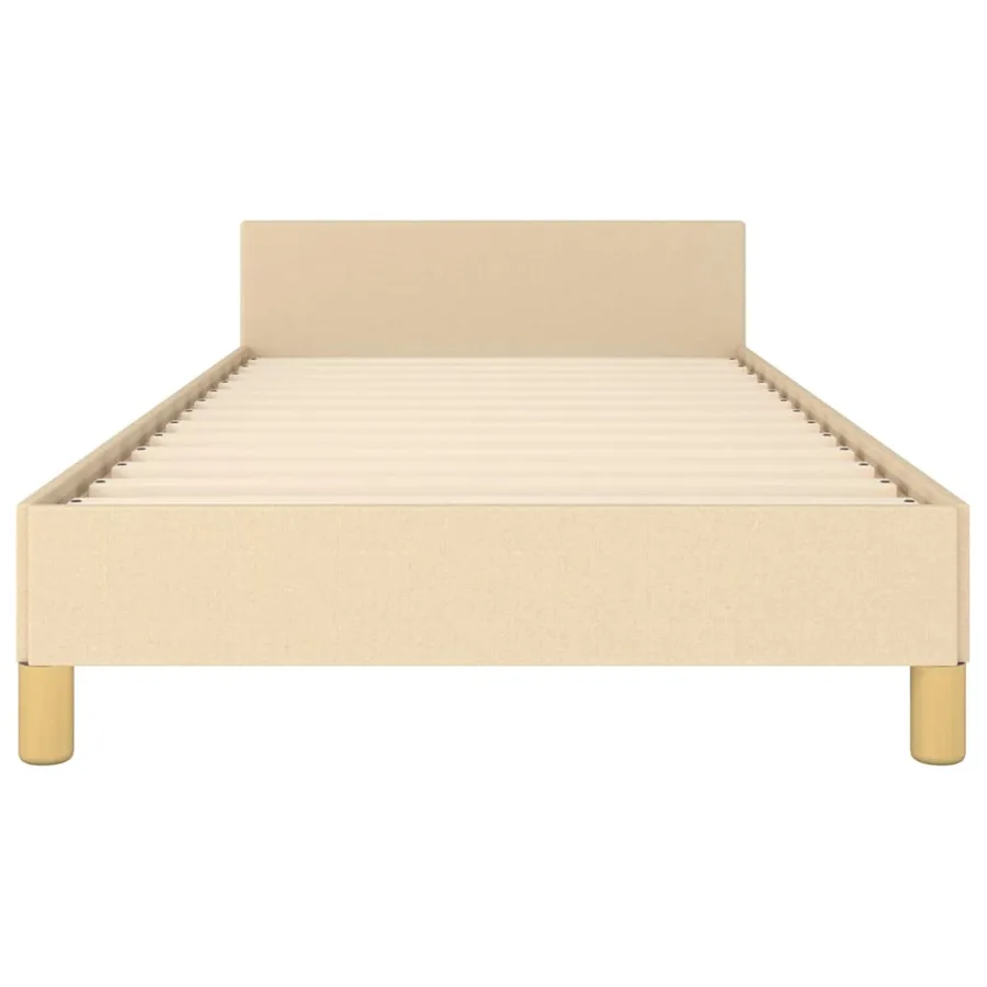 Cadre de lit sans matelas crème 100x200 cm tissu - 6