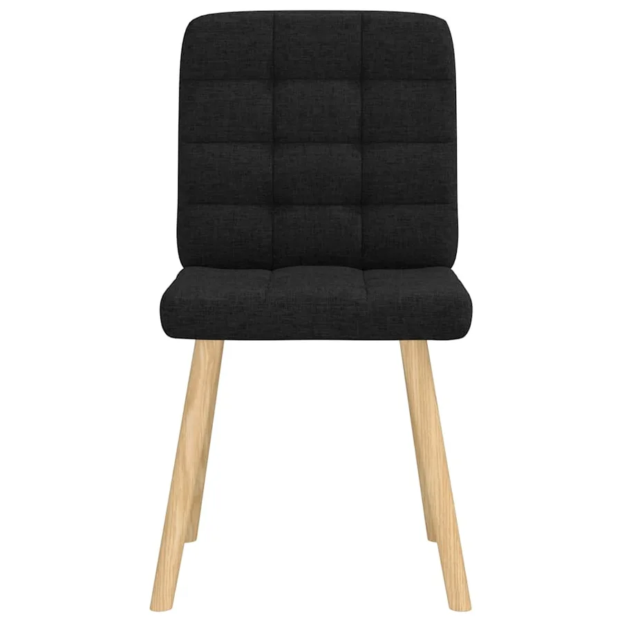Chaises à manger lot de 6 noir tissu - 3