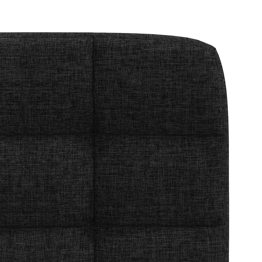Chaises à manger lot de 6 noir tissu - 7