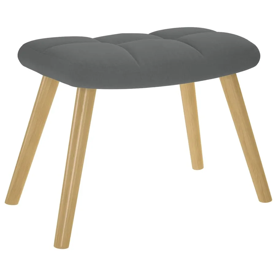 Chaise à bascule avec repose-pied Gris foncé Tissu - 5