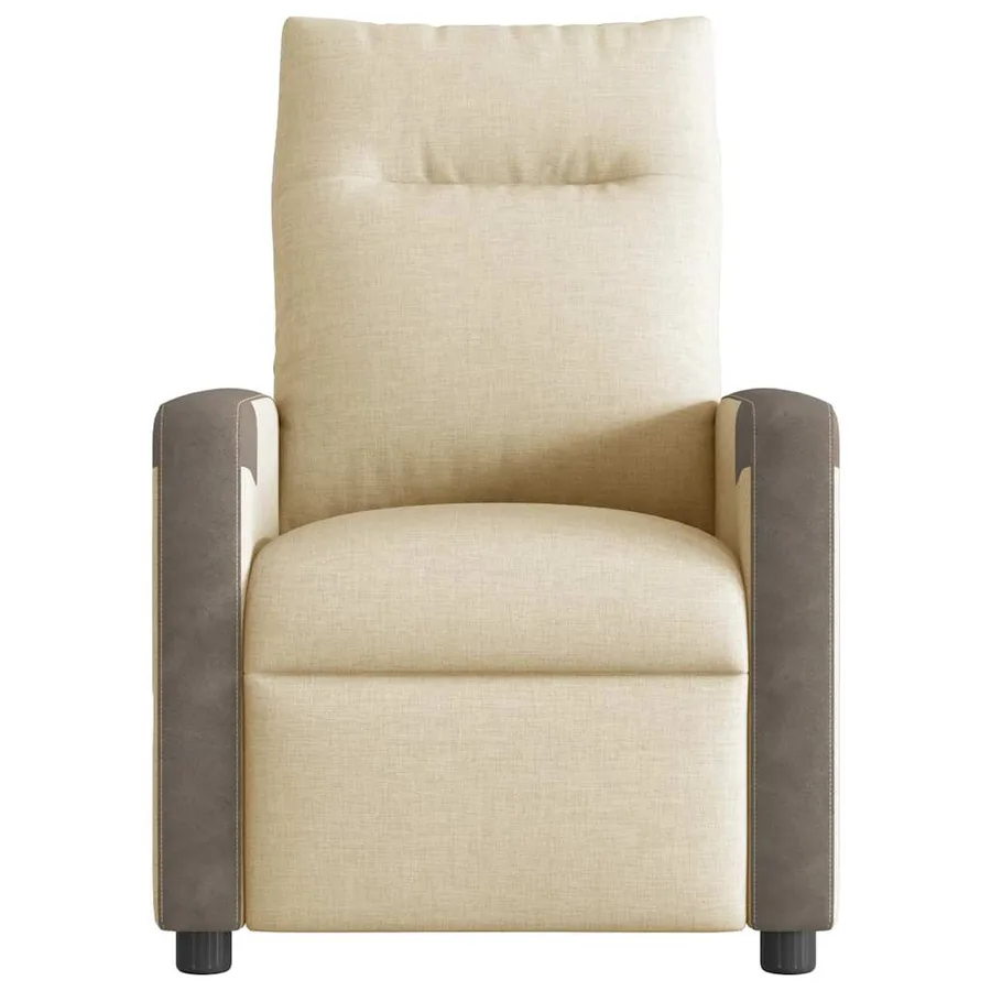Fauteuil inclinable Crème Tissu - 3
