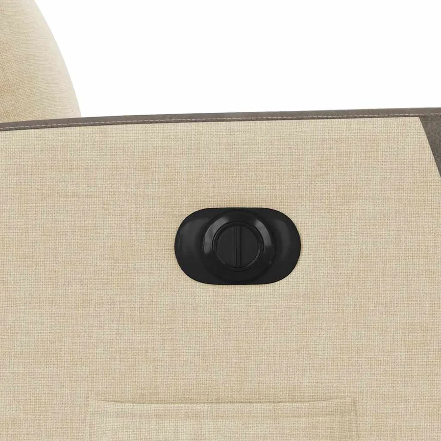 Fauteuil inclinable électrique crème tissu - 14