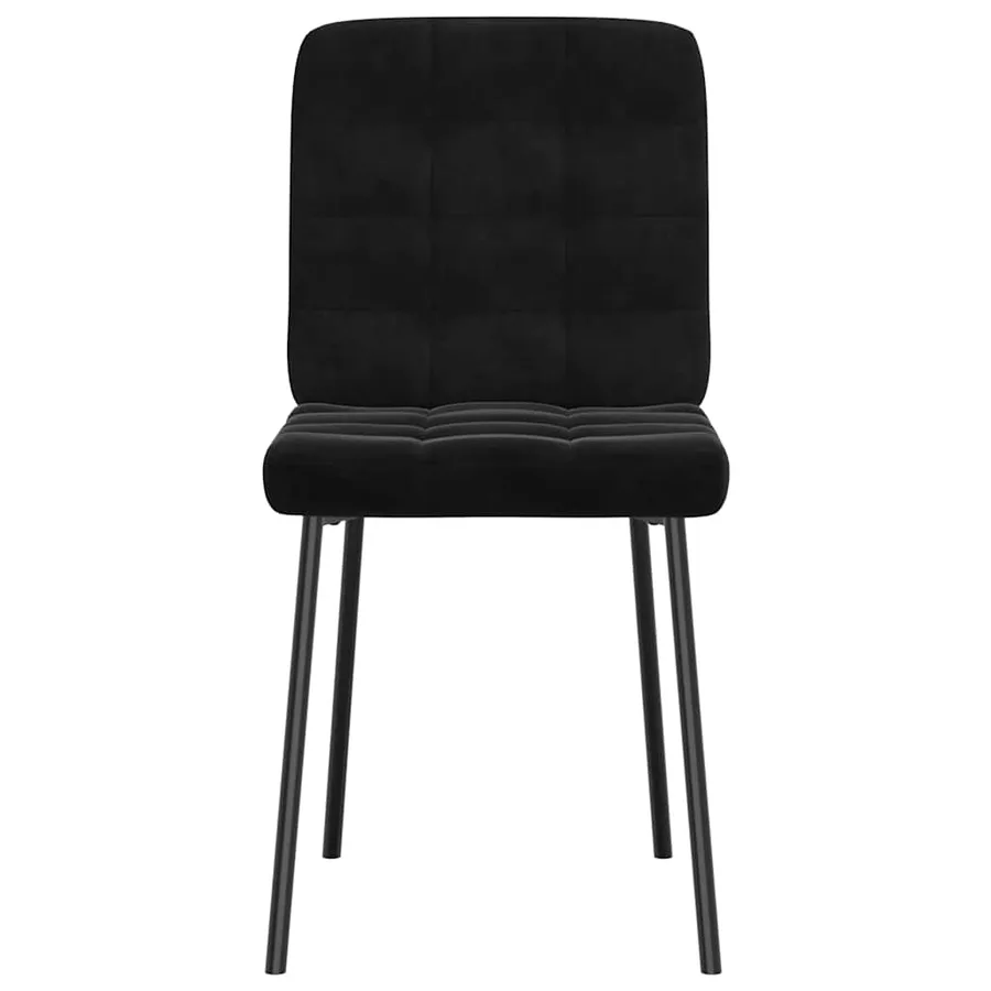 Chaises à manger lot de 6 noir velours - 3