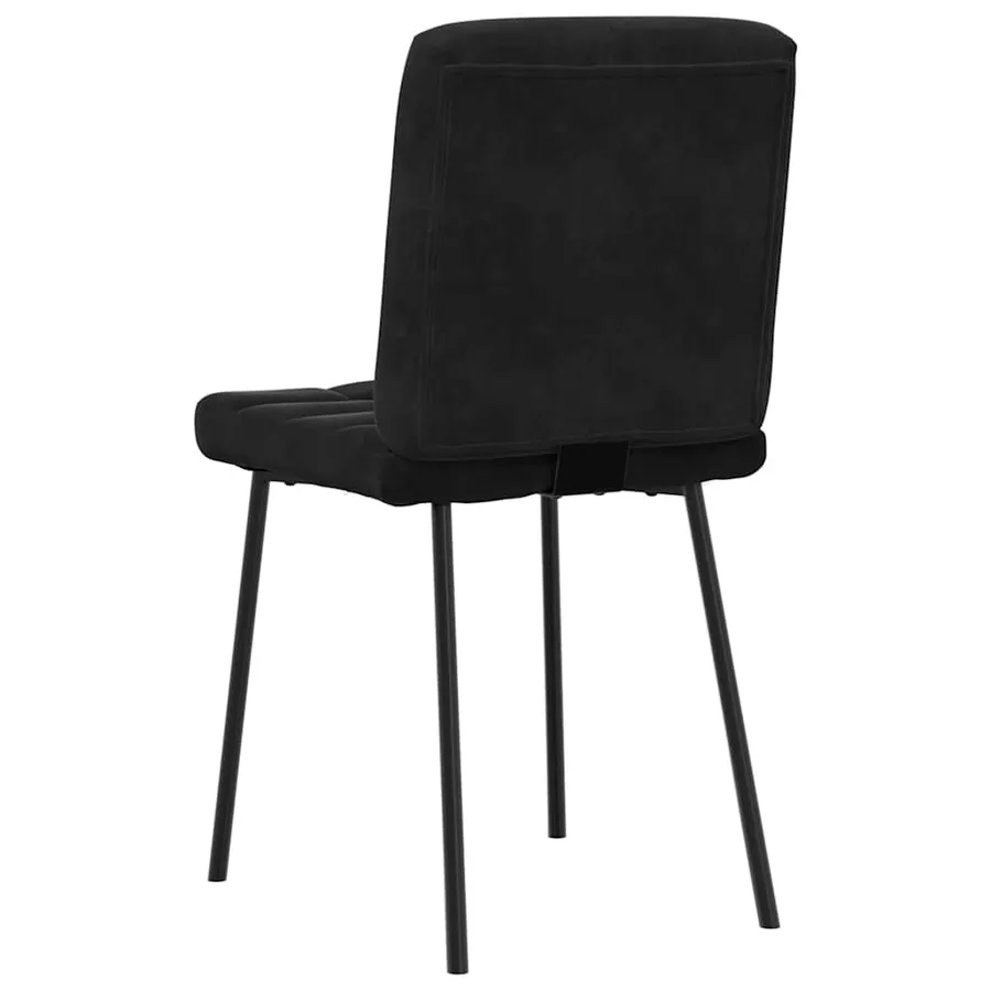 Chaises à manger lot de 6 noir velours - 6