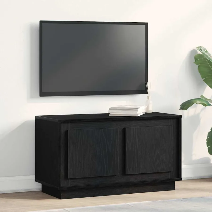Meuble TV Chêne noir 80 x 35 x 45 cm Bois d'ingénierie