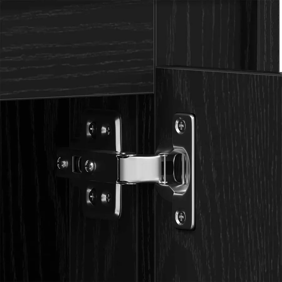 Meuble TV Chêne noir 80 x 35 x 45 cm Bois d'ingénierie - 9