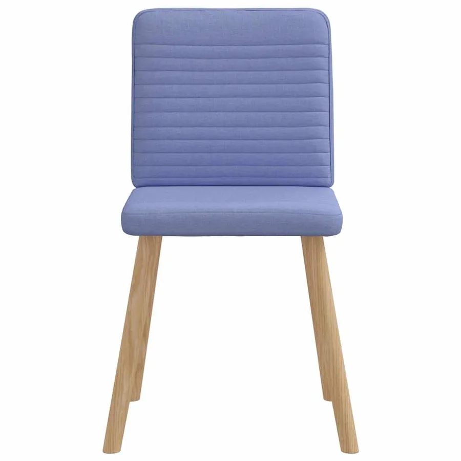 Chaises à manger lot de 6 bleu jean tissu - 4