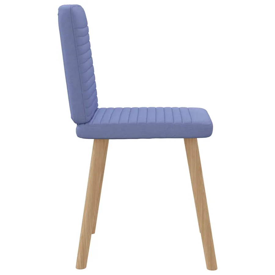 Chaises à manger lot de 6 bleu jean tissu - 5